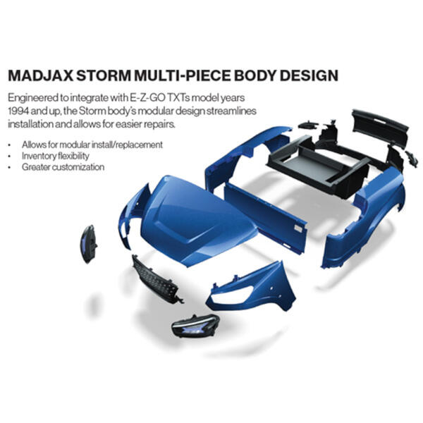 MadJax Storm Body Kit Conversion Cement Gray for EZGO TXT & Navitas Chassis
