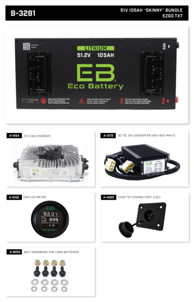 Eco Battery 51v 105ah Lithium Conversion for EZGO Models