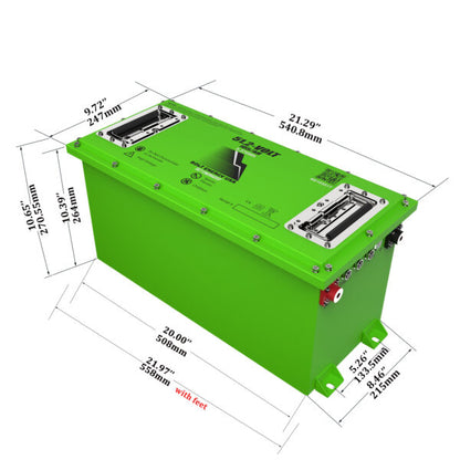 Bolt Energy USA 51v 105ah "Thin" Lithium Conversion for Club Car Models